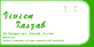 vivien kaszab business card